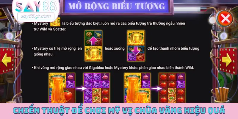 Chiến thuật để chơi Mỹ Vị Chùa Vàng hiệu quả
