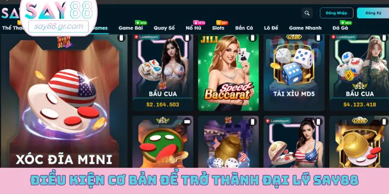 Điều kiện cơ bản để trở thành đại lý SAY88